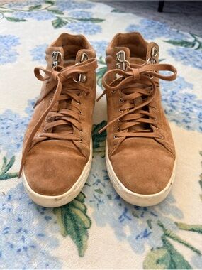 Rag and Bone High-Top Taupe Suede Sneakers